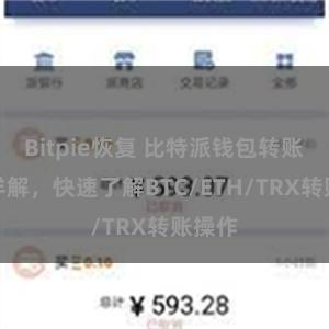 Bitpie恢复 比特派钱包转账教程详解，快速了解BTC/ETH/TRX转账操作