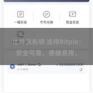 比特派私钥 选择Bitpie：安全可靠，便捷易用。