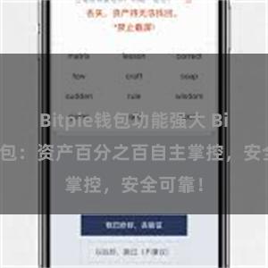 Bitpie钱包功能强大 Bitpie钱包：资产百分之百自主掌控，安全可靠！