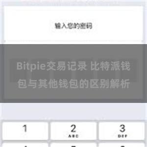 Bitpie交易记录 比特派钱包与其他钱包的区别解析