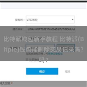 比特派钱包新手教程 比特派(Bitpie)钱包能删除交易记录吗？