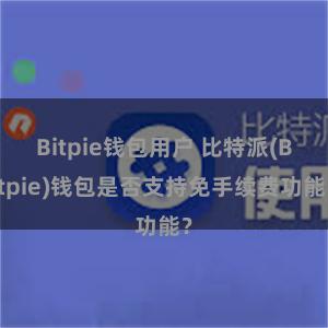 Bitpie钱包用户 比特派(Bitpie)钱包是否支持免手续费功能？