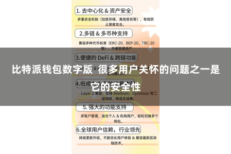 比特派钱包数字版  很多用户关怀的问题之一是它的安全性