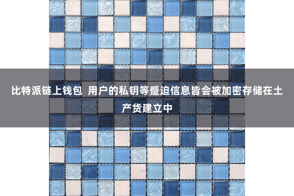 比特派链上钱包  用户的私钥等蹙迫信息皆会被加密存储在土产货建立中